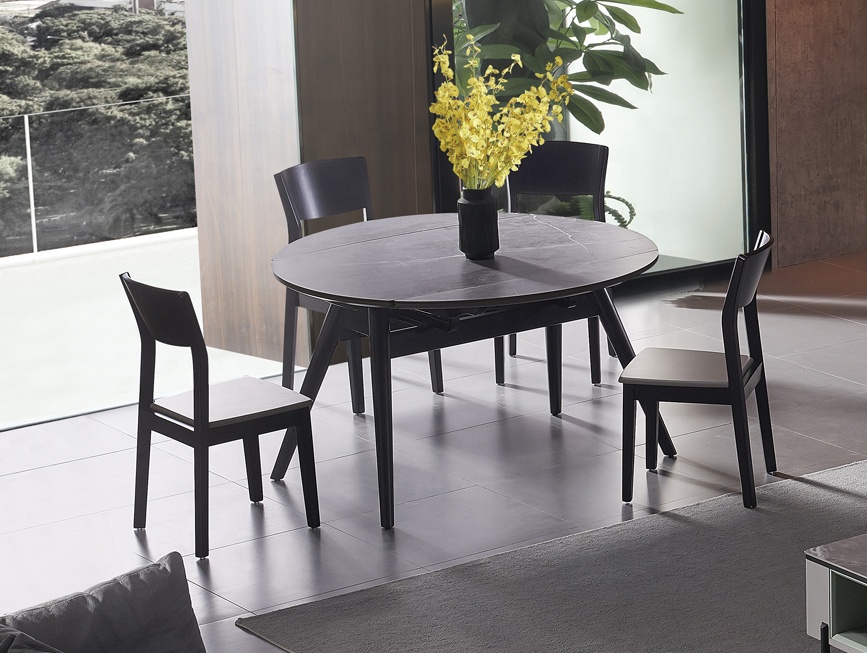 Modern family dining table simple iron table and chair combination