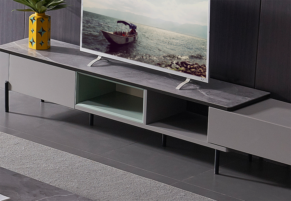 Luxury and hot selling MDF TV cabinet combination living room furniture design and display
