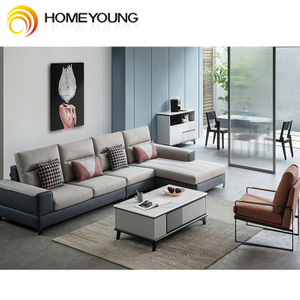 Minimalist Italian style light luxury multi-person sofa modern small apartment living room fabric sofa