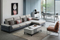 Minimalist Italian style light luxury multi-person sofa modern small apartment living room fabric sofa