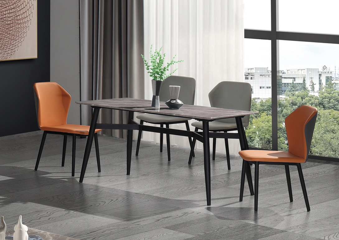 Modern dining table sets 6 chairs dining table and dining chair set
